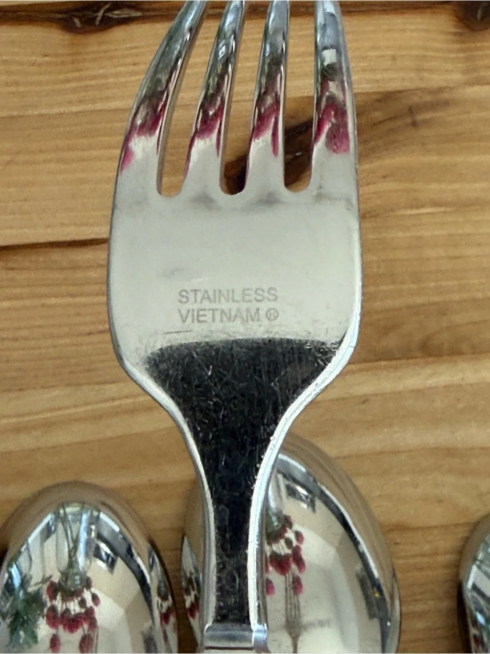 Pottery Barn Stainless Steel —Dessert Spoon and Fork - Silver